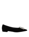 Roberto Festa Woman Ballet Flats Black Size 7 Textile Fibers In Black