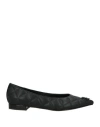 Roberto Festa Woman Ballet Flats Black Size 7 Textile Fibers In Black