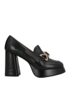 Roberto Festa Woman Loafers Black Size 6 Leather In Black