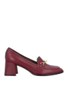 Roberto Festa Woman Loafers Burgundy Size 6 Leather