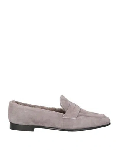 Roberto Festa Woman Loafers Grey Size 10 Leather