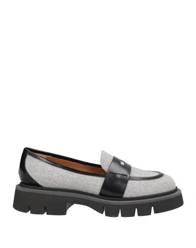 Roberto Festa Woman Loafers Light Grey Size 7 Textile Fibers In Gray
