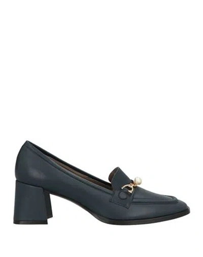 Roberto Festa Woman Loafers Navy Size 10 Leather