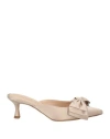 Roberto Festa Beige Satin Solis Sandal In Beige