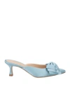 Roberto Festa Solis 50mm Satin Mules In Blue