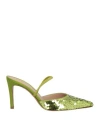 Roberto Festa Woman Mules & Clogs Lime Green Size 8 Textile Fibers In Green