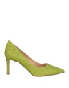 Roberto Festa Woman Pumps Acid Green Size 5 Textile Fibers In Green