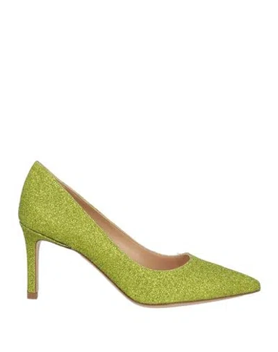 Roberto Festa Woman Pumps Acid Green Size 5 Textile Fibers