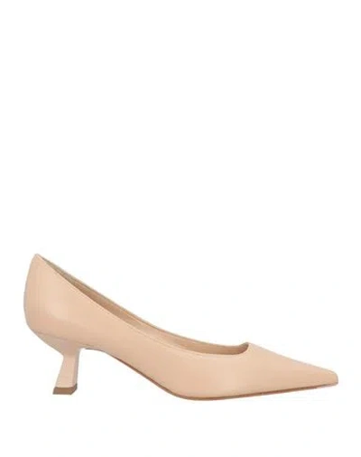 Roberto Festa Woman Pumps Blush Size 8 Leather In Brown