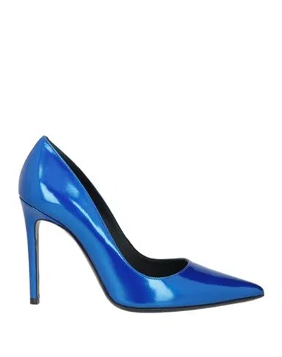 Roberto Festa Woman Pumps Bright Blue Size 11 Soft Leather