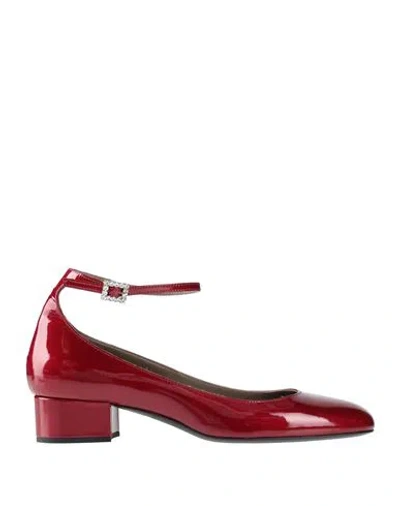 Roberto Festa Woman Pumps Burgundy Size 8.5 Leather