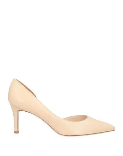 Roberto Festa Woman Pumps Cream Size 5 Soft Leather In Neutral