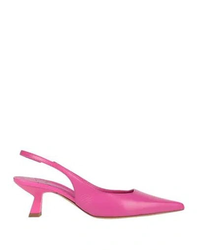 Roberto Festa Woman Pumps Fuchsia Size 6 Leather In Pink