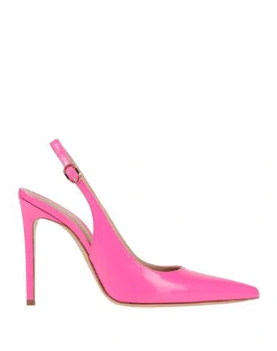 Roberto Festa Woman Pumps Fuchsia Size 7 Leather In Pink