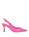 Roberto Festa Woman Pumps Fuchsia Size 8 Leather In Pink