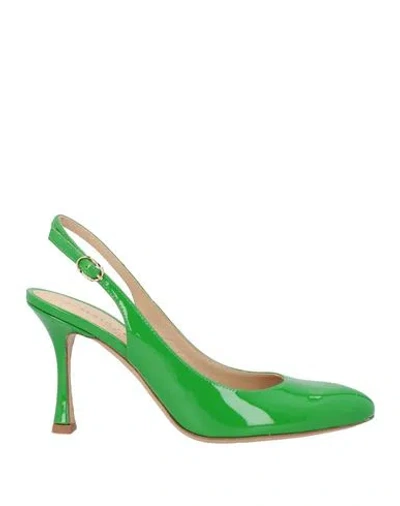 Roberto Festa Woman Pumps Green Size 8 Leather