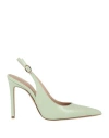 Roberto Festa Woman Pumps Light Green Size 6 Leather