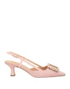 Roberto Festa Woman Pumps Light Pink Size 6 Textile Fibers, Soft Leather In Pink