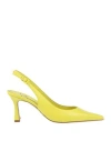 Roberto Festa Woman Pumps Lime Green Size 7.5 Leather