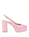 Roberto Festa Woman Sandals Light Pink Size 9.5 Leather In Pink
