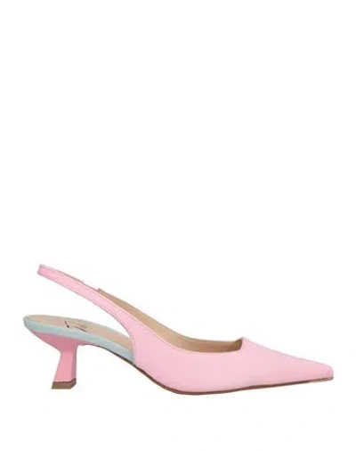 Roberto Festa Woman Pumps Pink Size 8 Textile Fibers