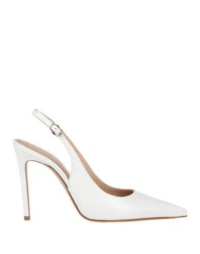 Roberto Festa Woman Pumps White Size 8 Leather