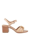 Roberto Festa Woman Sandals Beige Size 7 Textile Fibers In Beige
