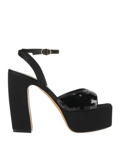 Roberto Festa Stex 120mm Sequined Sandals In Black