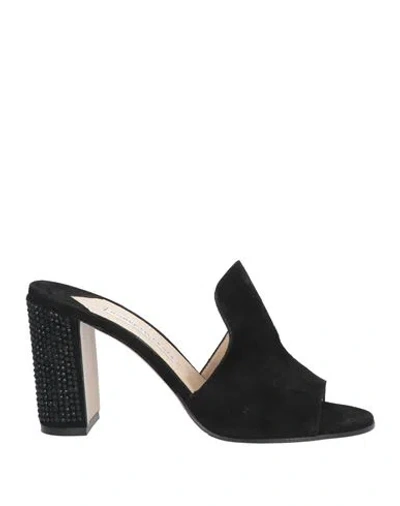 Roberto Festa Woman Sandals Black Size 7 Soft Leather