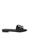 Roberto Festa Woman Sandals Black Size 8 Textile Fibers
