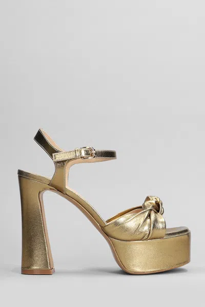 Roberto Festa Woman Sandals In Gold Leather