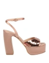 Roberto Festa Sequin-embellished 120mm Sandals In Beige