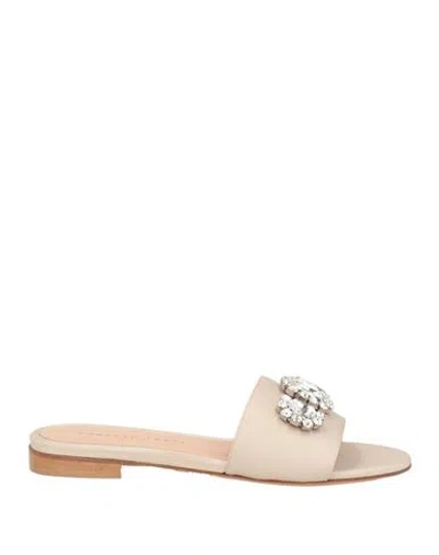 Roberto Festa Woman Sandals Light Grey Size 6 Leather
