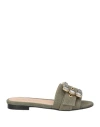 Roberto Festa Fade Denim Slides In Green