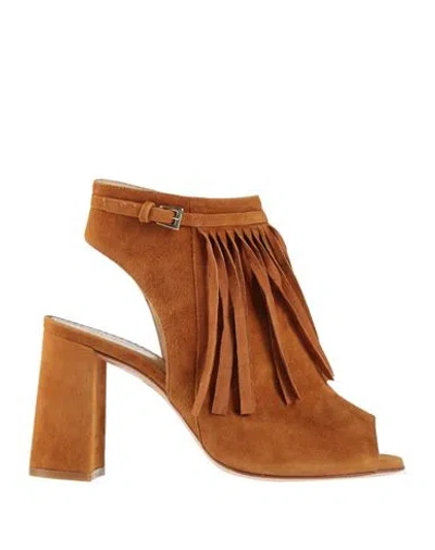 Roberto Festa Woman Sandals Tan Size 8 Leather In Brown