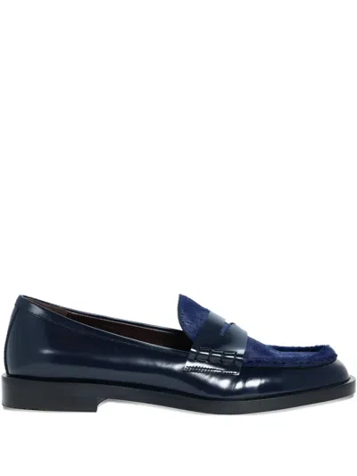 Roberto Festa Xander Pony Skin Loafers In Blue