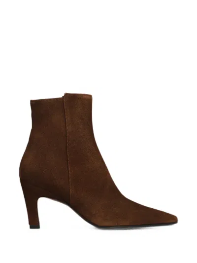 Roberto Festa Yanira Pointed-toe Ankle Boots In Brown