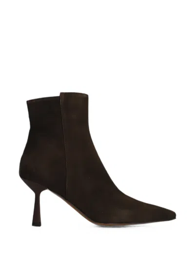 Roberto Festa Yanira Pointed-toe Ankle Boots In Brown