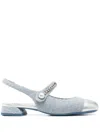 Roberto Festa Yolanda Ballet Flats In Cyan Fabric In Blue