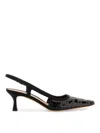 Roberto Festa Sequence Snip Toe Slingback Heel In Black