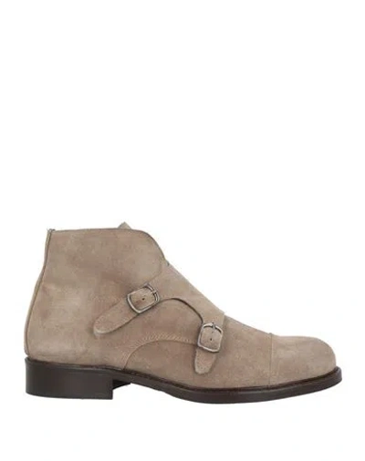 Roberto P  Luxury Roberto P Luxury Man Ankle Boots Light Grey Size 8 Leather In Gray