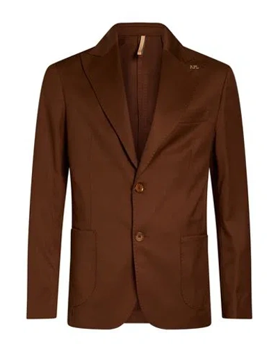 Roberto P  Luxury Roberto P Luxury Man Blazer Camel Size 36 Viscose, Wool, Elastane In Brown