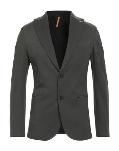 Roberto P  Luxury Roberto P Luxury Man Blazer Green Size 36 Viscose, Polyamide, Elastane In Gray