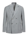 Roberto P  Luxury Roberto P Luxury Man Blazer Grey Size 46 Wool, Polyester, Elastane In Gray