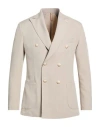 Roberto P  Luxury Roberto P Luxury Man Blazer Light Grey Size 44 Polyamide, Cotton, Elastane In Neutral
