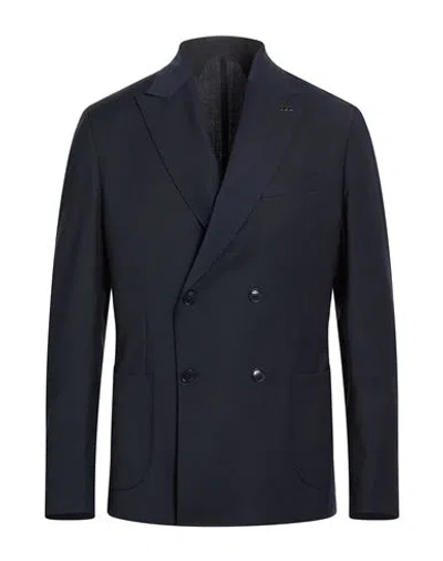 Roberto P  Luxury Roberto P Luxury Man Blazer Midnight Blue Size 46 Wool, Polyester, Elastane