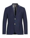 Roberto P  Luxury Roberto P Luxury Man Blazer Navy Size 46 Cotton, Polyester In Blue