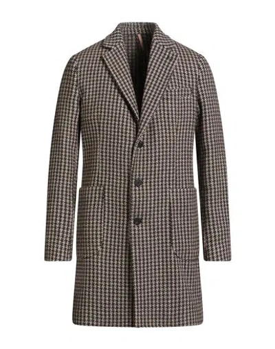 Roberto P  Luxury Roberto P Luxury Man Coat Brown Size 40 Wool, Polyamide