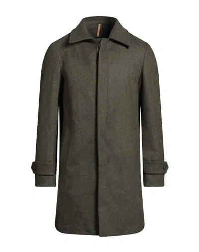Roberto P  Luxury Roberto P Luxury Man Coat Military Green Size 38 Wool, Polyamide