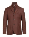 Roberto P  Luxury Roberto P Luxury Man Jacket Brown Size 44 Viscose, Wool, Polyester, Elastane In Blue